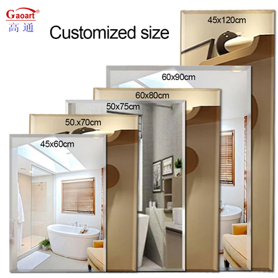 Espelho de parede moderno para banheiro estilo Morden Full Glass Make Up Home Decorative Sticker