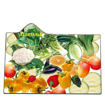Tabela de corte redonda e quadrada de vidro branco Placemat para mesa de jantar de cores personalizadas
