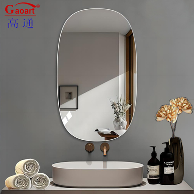 Estilo moderno Espelho de parede Design nórdico oval Luxo vidro decoração de forma de ginásio para banheiro