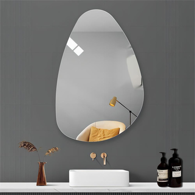 Design Moderno Decoração de Casa Parede Mágica Vidro Incrível Espelho de Banho com acento dourado