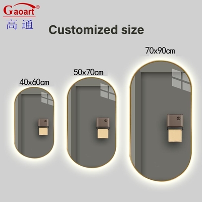Dimensão personalizada Função de toque Espelho de decoração embebedado para boa venda Salão de LED pequeno