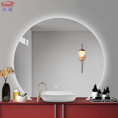 Semi-círculo de parede retroiluminada Smart Bath Salon maquiagem autocolante espelho para todos os dias