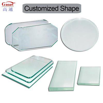 Estrutura sólida de vidro refletor temperado, de forma plana, de forma personalizada, para personalização de cúpulas
