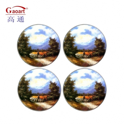 Kitchen Cutting Blank Tempered Glass Coaster em espessura de 5 mm e estilo de design de frutas