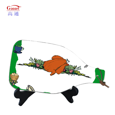 Placemat de ferramentas de cozinha de cores personalizadas em forma de garrafa de vinho para tabuleiro de corte temperado
