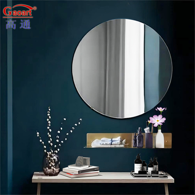 Wall Gym Espelho de prata Adesivo de decoração exclusivo para banheiro Decoração pendurada Decoração de casa