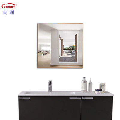 Large Gold Metal Alumínio Modern Standing Floor Wall Hanging Mirror para casa loja de vinhos