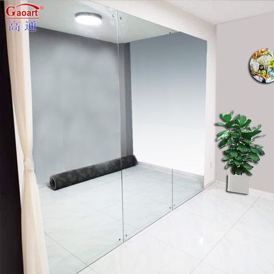 Large Wall Mount Prata Decorativa Casa Barbeiro Estação Espelho Para Salão Estúdio de Dança