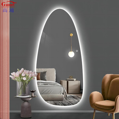 Decoração personalizada de comprimento inteiro LED para espelho de banheiro estilo de design moderno iluminado portátil