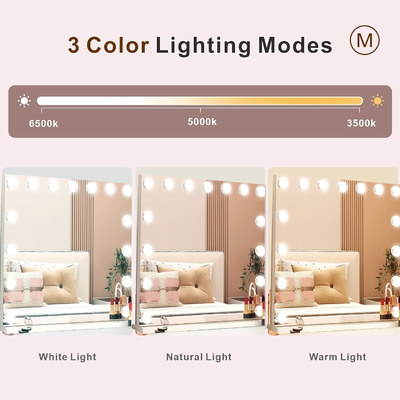 Maquiagem de Design de Moda Personalizável Vanity Hollywood Led Mirror com acabamento Chrome