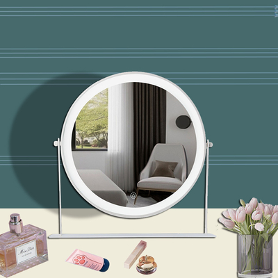 Espelho de vidro de metal LED Maquiagem personalizada Vanity Compacto Ideal para uso diário e decoração doméstica