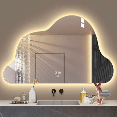 Decoração de vidro de tamanho personalizado para a luz de banho moderna no salão espelho de banho inteligente