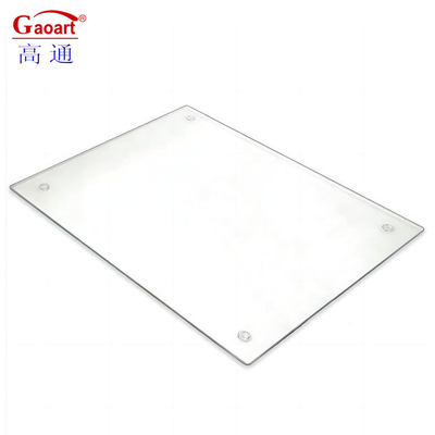 Tabuleiro de corte de vidro reforçado para cozinha Forma retangular 4 mm Espessura 500 Pcs Sem desenho