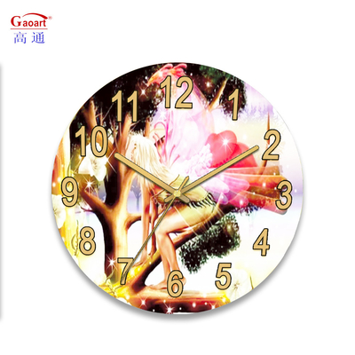 12 polegadas tamanho personalizado vidro tempo sublimação pendurado relógio de parede para sala de estar