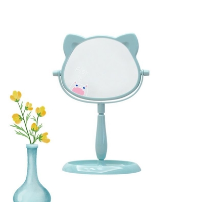 Desenho moderno Espelho de plástico e vidro Espelho de mesa de maquiagem para viagens