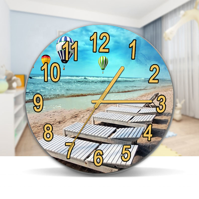 Modern Luxury Sublimação Grande Decoração de Cozinha Casa Relógio UV com Tipo de Display de Agulha
