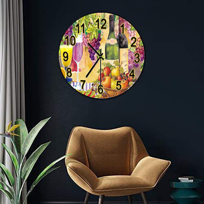 Modern Luxury Sublimação Grande Decoração de Cozinha Casa Relógio UV com Tipo de Display de Agulha
