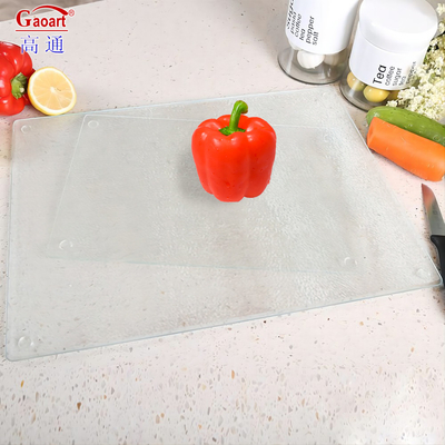 Listagem Golden Rectangle Tempered Glass Tabela de corte de tamanho do cliente para cozinha 500 Pcs
