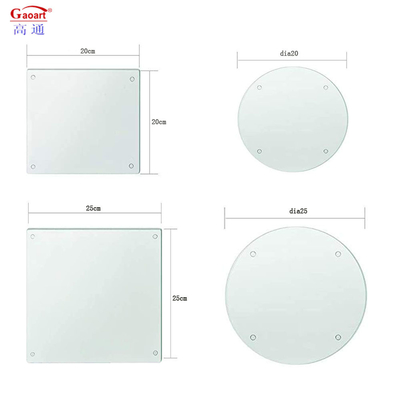 Listagem Golden Rectangle Tempered Glass Tabela de corte de tamanho do cliente para cozinha 500 Pcs