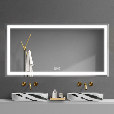 Touch Switch Moda Redonda Led Light Parede Longo Duche Decoração de quarto sem névoa Smart Para espelho de banheiro