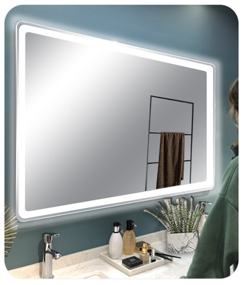 Touch Switch Moda Redonda Led Light Parede Longo Duche Decoração de quarto sem névoa Smart Para espelho de banheiro