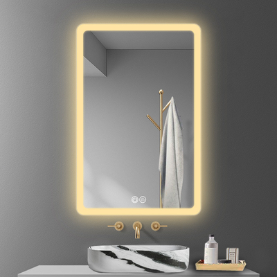 Touch Switch Moda Redonda Led Light Parede Longo Duche Decoração de quarto sem névoa Smart Para espelho de banheiro