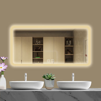 Estação de espelho LED grande quarto preto para decoração de banheiro de tamanho completo em produto de hotel