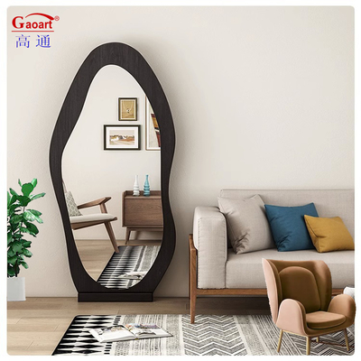 Estilo de design contemporâneo Espelho de madeira emoldurado de comprimento integral para decoração de casa moderna rústica