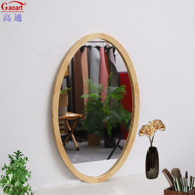 Dimensão personalizada Espelho de vidro Rústico Floral Antigo Decoração de comprimento completo Quadro de madeira