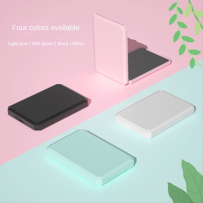 Espelho de vestiário compacto ajustável com luz LED em forma de coração e design personalizado