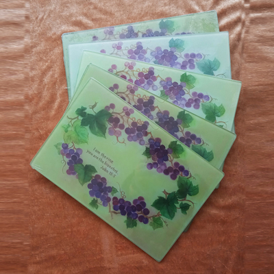 Moderno Design Todas as Temporadas Vidro Temperado Queijo Placemats para Cortar e Servir