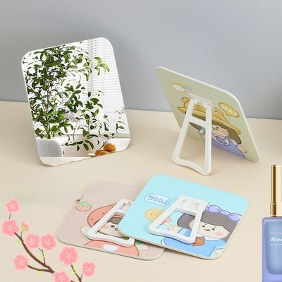 Todos os dias design bolso ajustável mini mesa cosmética com custom Round Make-Up Mirror