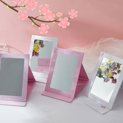 Mini Maquiagem Compacta Quadrado Bolso Círculo Dressing Vanity com Logo espelho Logotipo personalizado