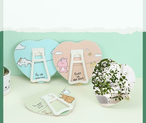 Extra LOGO Sim Design Mini Pocket Vanity em forma de coração Maquiagem Espejo espelho para meninas
