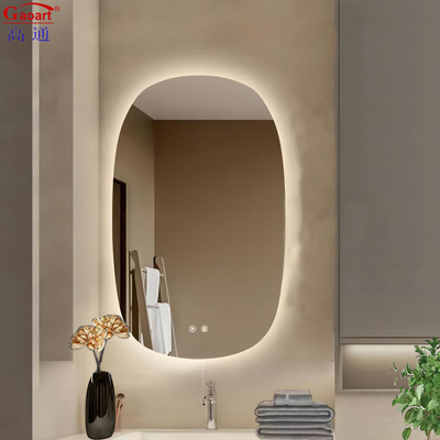 Decoração de banheiro Estilo de design moderno Espelho de vaidade LED sem quadro com função sem nevoeiro