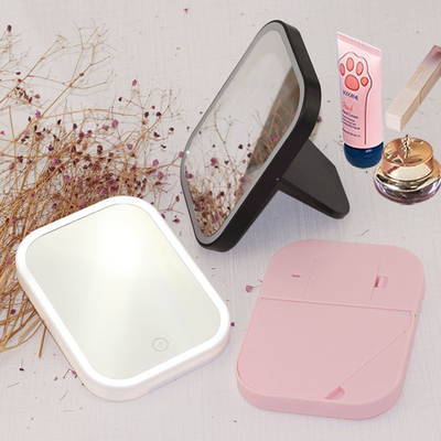 18x13.5cm LED Light Mirror Vanity Make Up Compacto para decoração de casa em design moderno