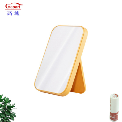 Espelho de maquiagem portátil de pé e mesa de banheiro com design compacto