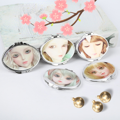 Mini Desk Compact Maquiagem Cosmética Vanity Dressing Standing Maquiagem Portátil Espelho