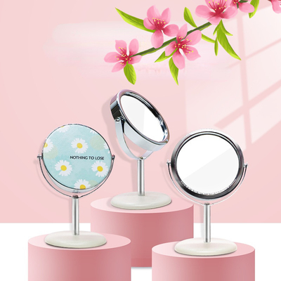 Embalagem personalizada Minúsculo lindo Mesa de cima Viagem Cosméticos Espejo de pé Maquiagem Espelho de mesa