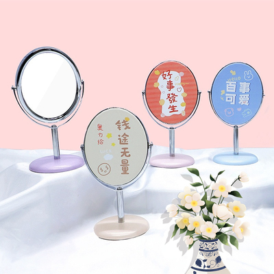 Embalagem personalizada Minúsculo lindo Mesa de cima Viagem Cosméticos Espejo de pé Maquiagem Espelho de mesa