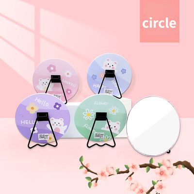 Mini espelho em forma de coração para decoração de casa personalizada e design ajustável