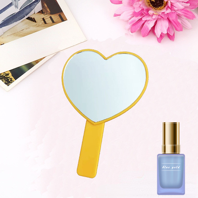 Todos os dias viagem cosmética linda maquiagem vanidade bolso grande pequena maquiagem portátil personalizada mini espelho portátil com alça