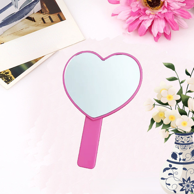 Todos os dias viagem cosmética linda maquiagem vanidade bolso grande pequena maquiagem portátil personalizada mini espelho portátil com alça