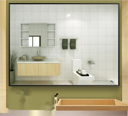 Espelho de parede de estilo Art Deco para salão grande casa de banho vestido autocolante espelho