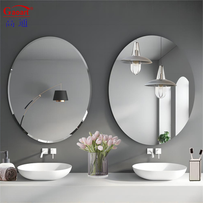 Espelho de maquiagem sem bordas de 3 mm, 4 mm, 5 mm e 6 mm / Refletor de parede sem moldura com estilo de design à prova d'água