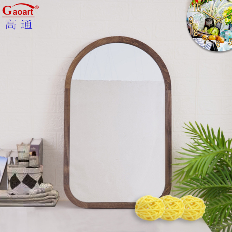 Modern Arch Full Length Antique Sticker With Wood Frame Mirror para decoração de banheiro
