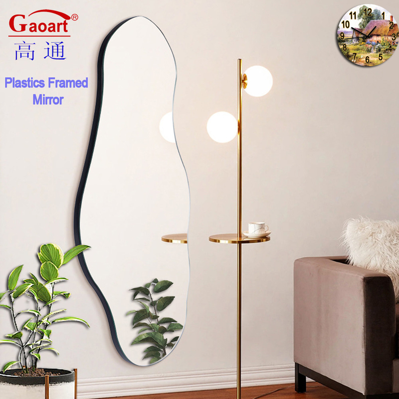 Decoração de quarto grande Espelho de parede em estilo Art Deco para design Espelho de barbear oval
