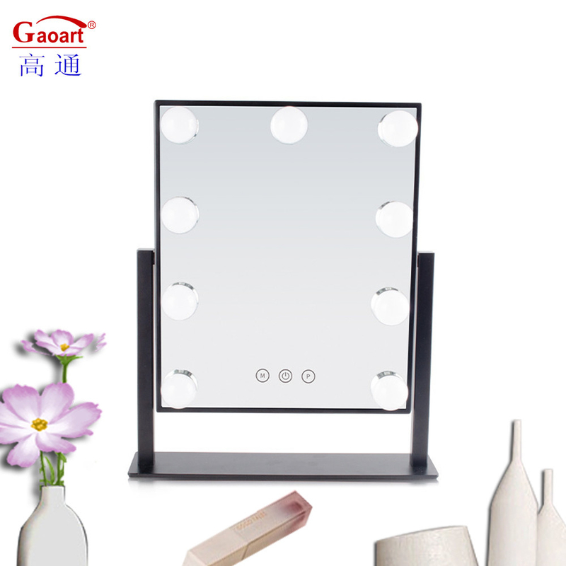 Logotipo extra Sim Top Fashion lâmpada LED em cromo decoração de casa maquiagem vaidade com espelho de Hollywood