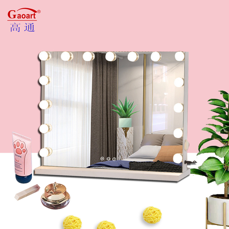 Melhore o seu salão com Hollywood Custom Big Fill Body Lighted Makeup Mirror em Chrome
