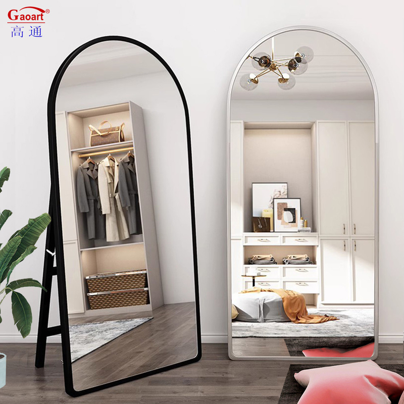 Espelho de vestiário de comprimento inteiro Quarto de dormir Banheiro de beleza grande Estúdio Espelho de adesivos